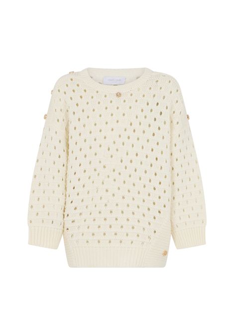 Pull traforato ROBERTO CAVALLI KIDS | CGA26094MAG6AVORIO C.C